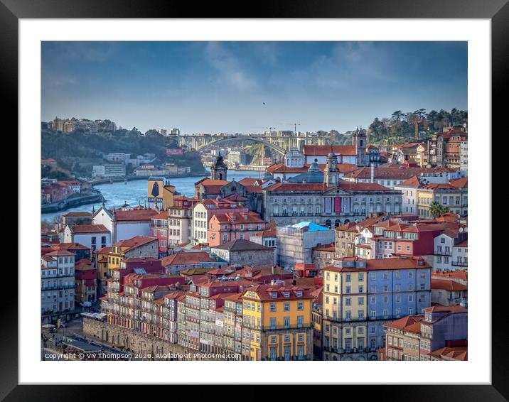 Porto & The Douro Framed Mounted Print by Viv Thompson