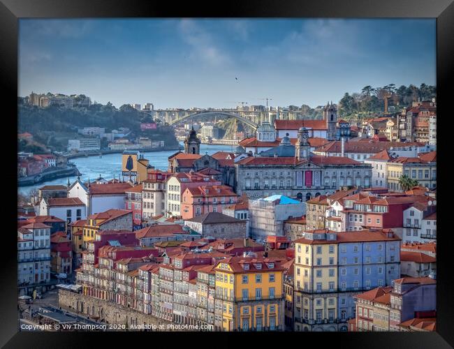 Porto & The Douro Framed Print by Viv Thompson