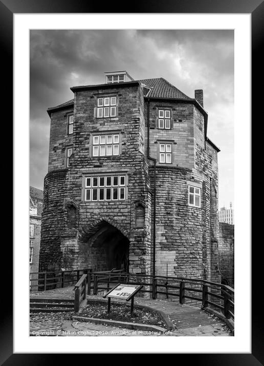 The medieval Black Gate in Newcastle upon Tyne Framed Mounted Print by Milton Cogheil