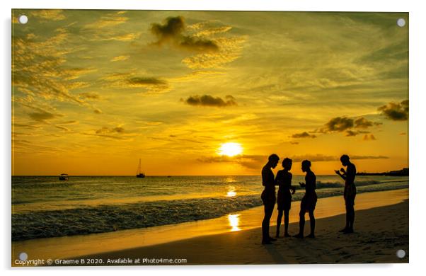 Barbados Sunset Acrylic by Graeme B