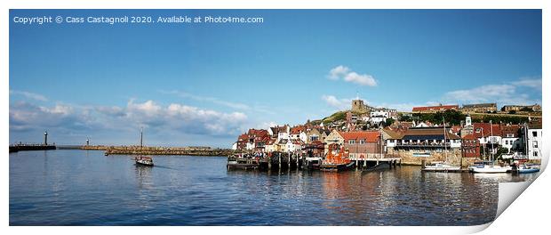 Whitby Harbour Summer Print by Cass Castagnoli