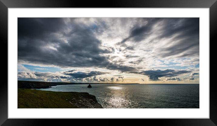 Port Isaac Bay Framed Mounted Print by David Wilkins