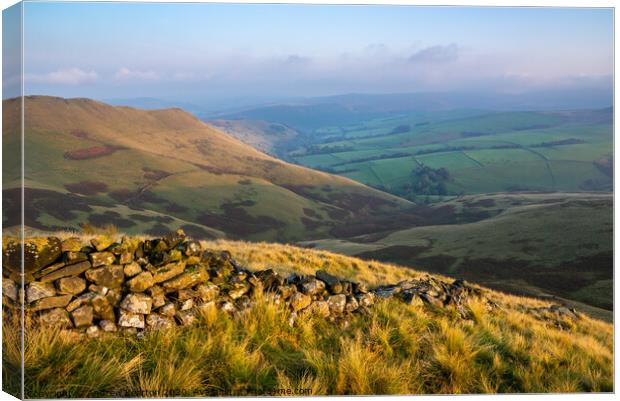 Autumn morning in the hills of the Peak District Canvas Print by Andrew Kearton