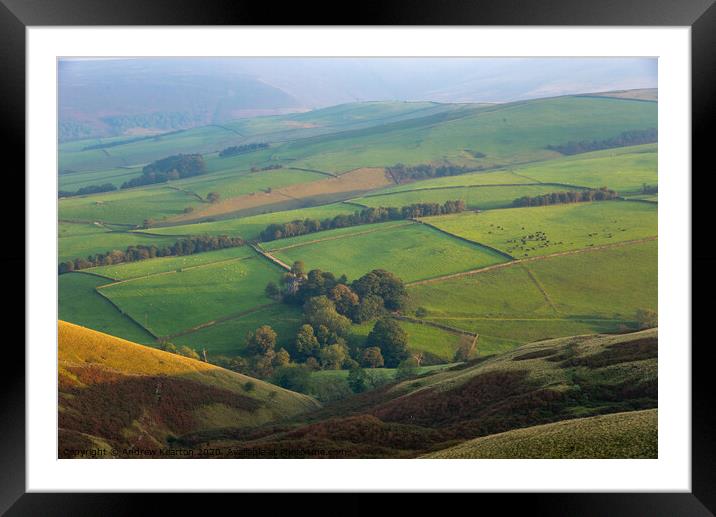Hillside in the English countryside in autumn Framed Mounted Print by Andrew Kearton