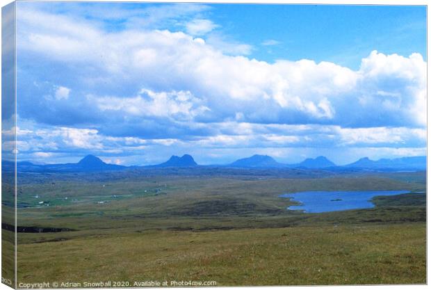 The mountains of Assynt Canvas Print by Adrian Snowball