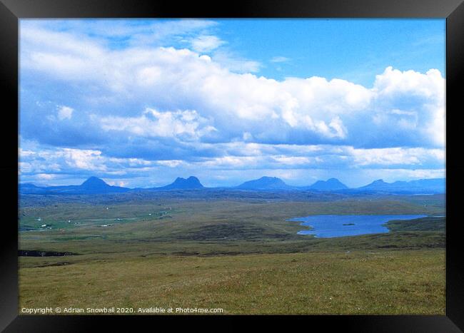 The mountains of Assynt Framed Print by Adrian Snowball