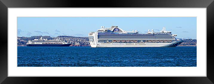 Cruise Ships Under Lockdown  Framed Mounted Print by Peter F Hunt