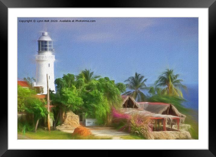 Lighthouse Santiago De Cuba Framed Mounted Print by Lynn Bolt