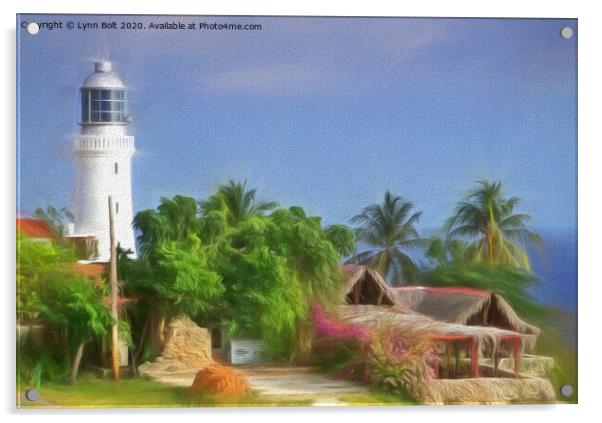 Lighthouse Santiago De Cuba Acrylic by Lynn Bolt