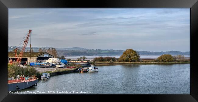 Gloucester & Sharpness Canal and the River Severn Framed Print by Tracey Turner