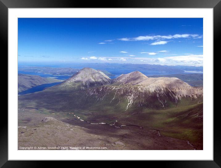 Marsco and Glamaig Framed Mounted Print by Adrian Snowball