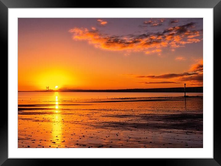 Portobello beach sunrise Framed Mounted Print by Philip Hawkins
