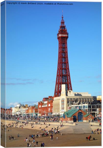 Blackpool Tower Canvas Print by Kevin Britland