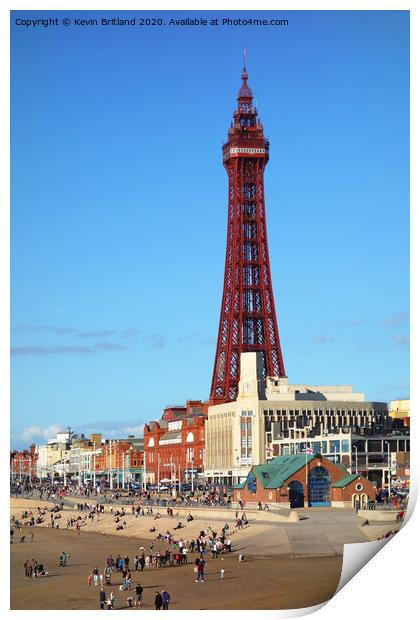 Blackpool Tower Print by Kevin Britland