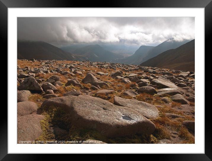 The Lairig Ghru Framed Mounted Print by Adrian Snowball
