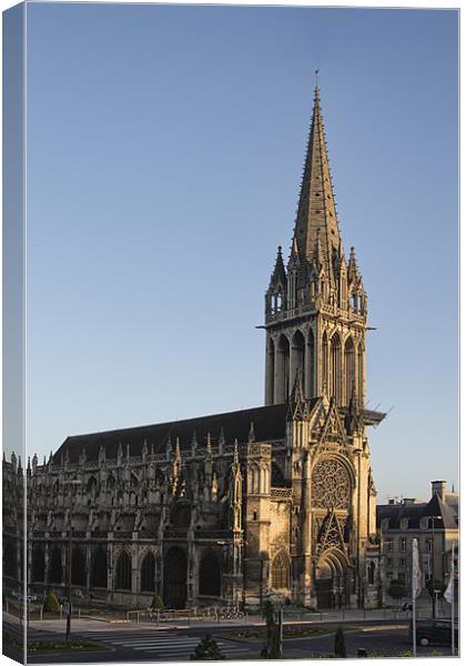 Church of Saint-Pierre, Caen, France Canvas Print by Ann Garrett