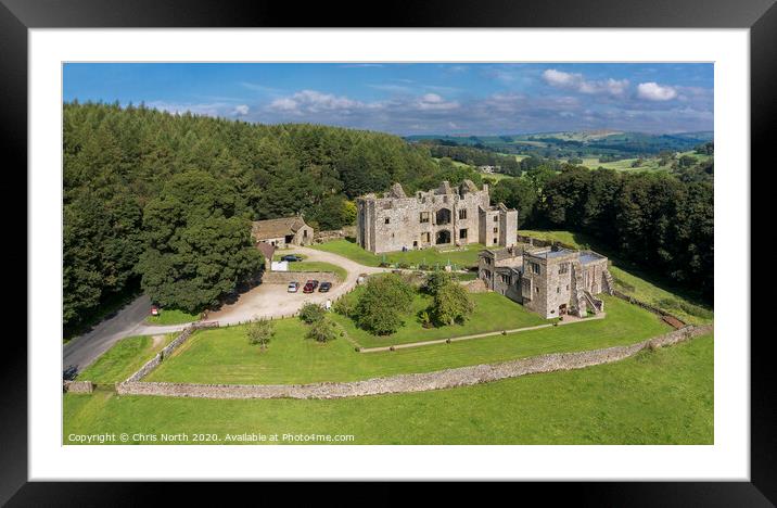 Barden Tower in Wharfdale. Framed Mounted Print by Chris North