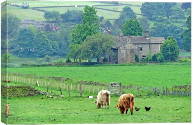 Countryside near Oxenhope, Bradford, Yorkshire Canvas Print by Laurence Tobin