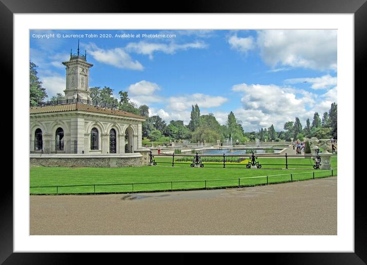 Italian Gardens, Kensington, London Framed Mounted Print by Laurence Tobin