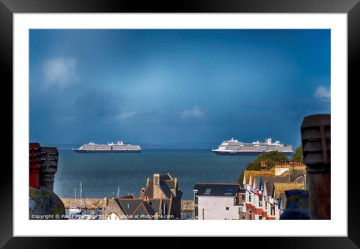 Cruise Liners off Brixham Framed Mounted Print by Paul F Prestidge