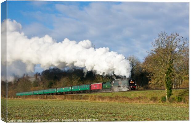 A Sunday diversion. West country class steam locom Canvas Print by Daryl Peter Hutchinson