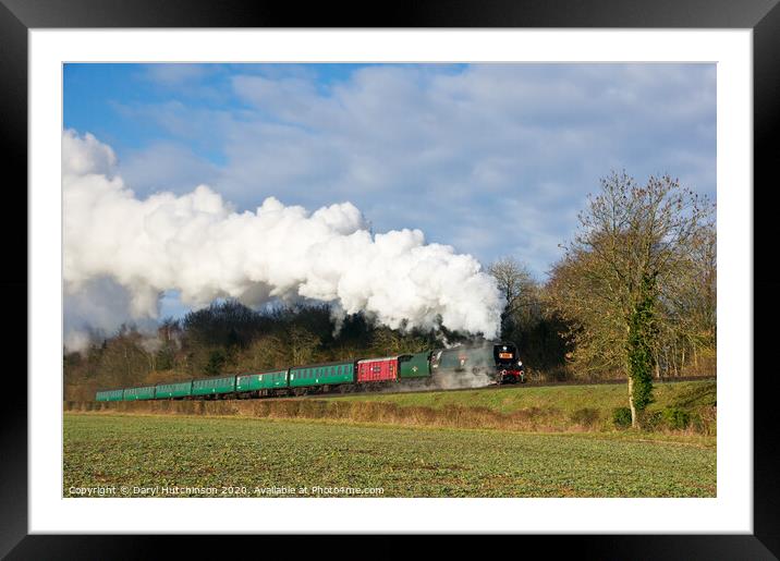 A Sunday diversion. West country class steam locom Framed Mounted Print by Daryl Peter Hutchinson
