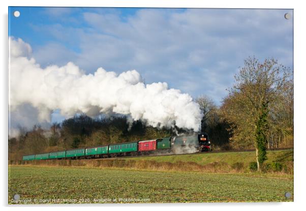 A Sunday diversion. West country class steam locom Acrylic by Daryl Peter Hutchinson