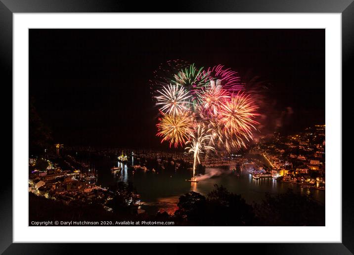 Dartmouth Royal Regatta Fireworks 2019 Framed Mounted Print by Daryl Peter Hutchinson