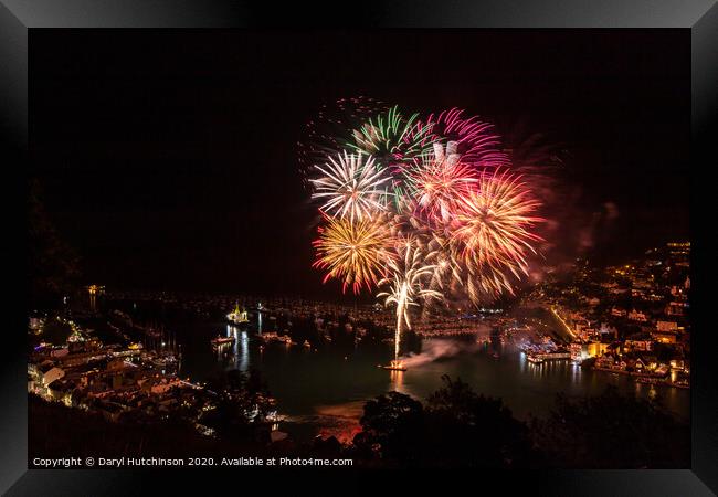 Dartmouth Royal Regatta Fireworks 2019 Framed Print by Daryl Peter Hutchinson