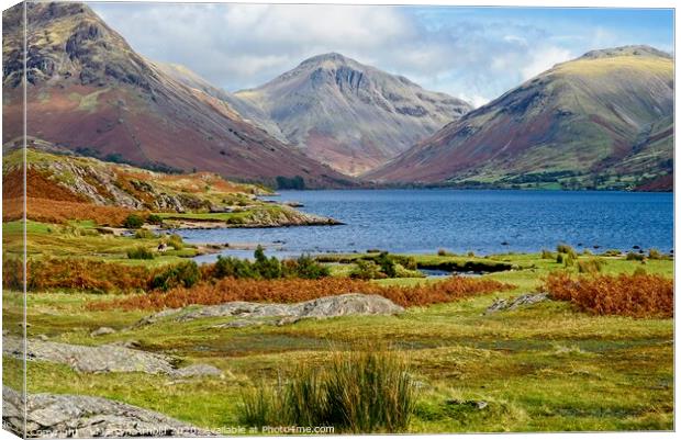 Great Gable Mountain, WastWater, Lake District Canvas Print by Martyn Arnold