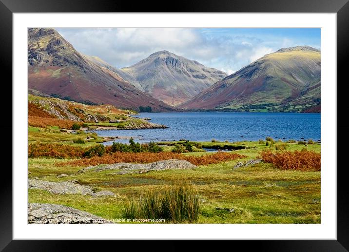 Great Gable Mountain, WastWater, Lake District Framed Mounted Print by Martyn Arnold
