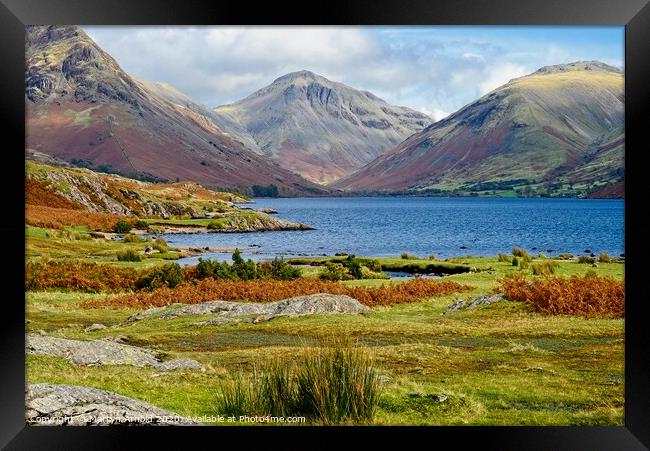 Great Gable Mountain, WastWater, Lake District Framed Print by Martyn Arnold