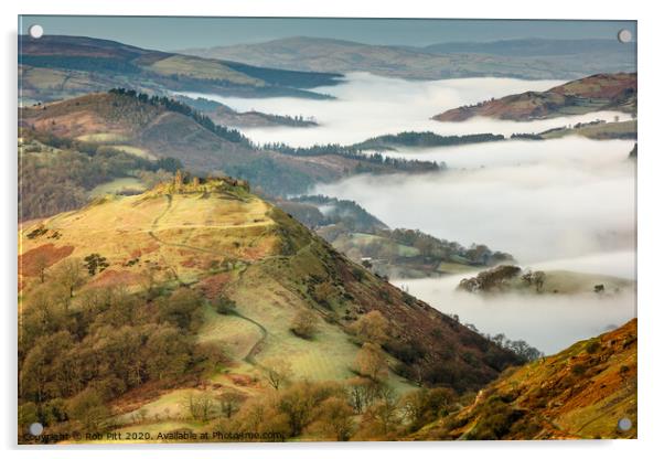 Castell Dinas Bran  Acrylic by Rob Pitt