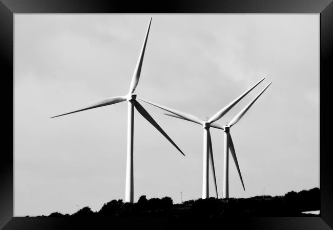 Wind Power Pointing the Way in Pembrokeshire Framed Print by Jeremy Hayden