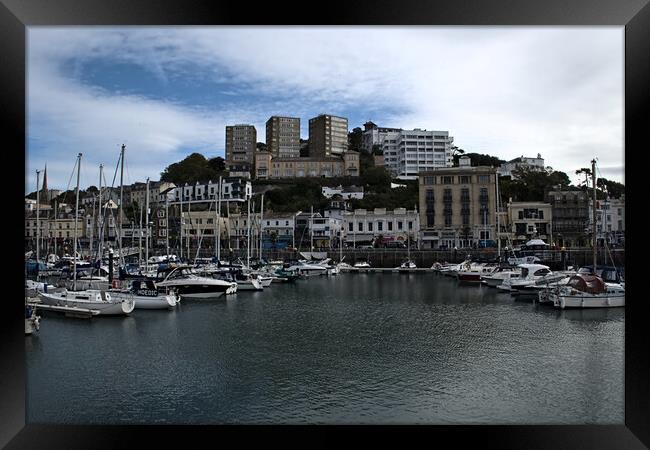 Boats in Torquay Harbour Framed Print by Jeremy Hayden