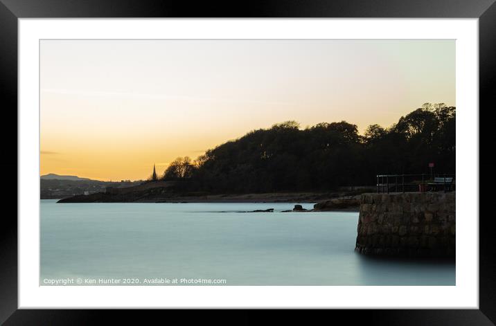 Autumn Skies and Moody Waters Framed Mounted Print by Ken Hunter