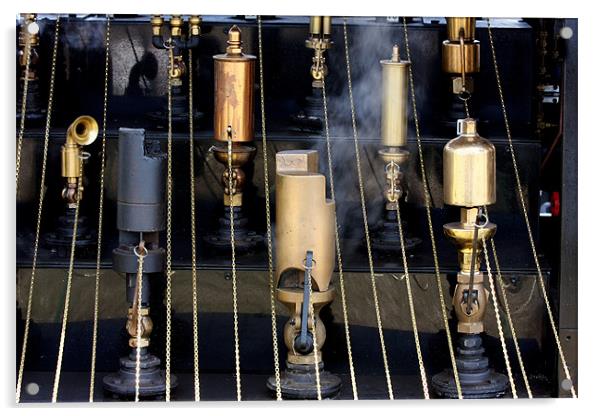 Steam Whistles Acrylic by Tony Bates