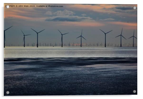 Windmills to the Horizon  Acrylic by John Wain