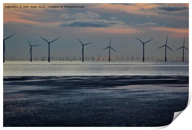 Windmills to the Horizon  Print by John Wain
