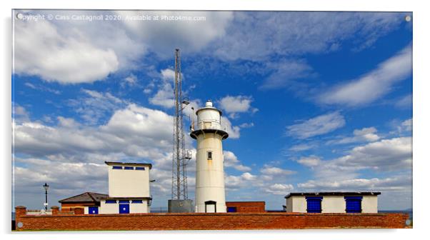 The Heugh Lighthouse - Hartlepool Acrylic by Cass Castagnoli