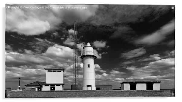 The Heugh Lighthouse - Hartlepool Acrylic by Cass Castagnoli