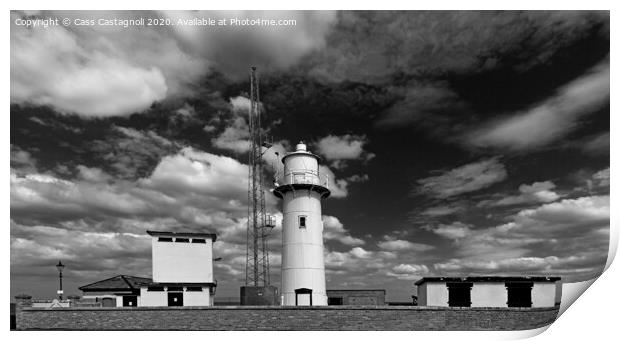 The Heugh Lighthouse - Hartlepool Print by Cass Castagnoli