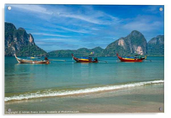 Pak Meng Beach Thailand Acrylic by Adrian Evans