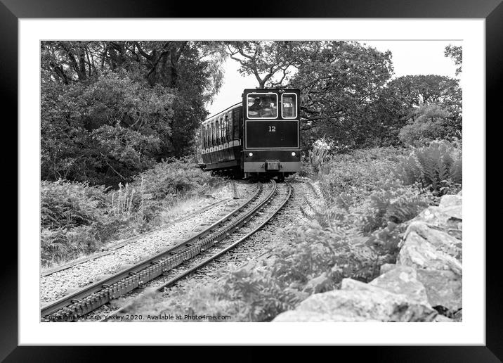 Mount Snowdon Diesel train Framed Mounted Print by Chris Yaxley
