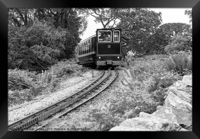Mount Snowdon Diesel train Framed Print by Chris Yaxley
