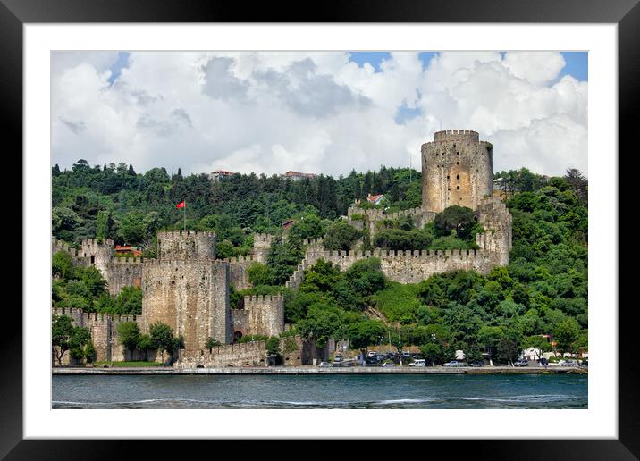 Rumeli Hisari by the Bosphorus Strait in Istanbul Framed Mounted Print by Artur Bogacki