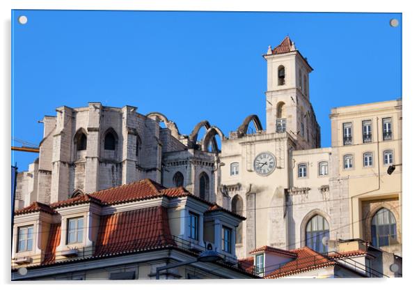 Igreja do Carmo in Lisbon Acrylic by Artur Bogacki