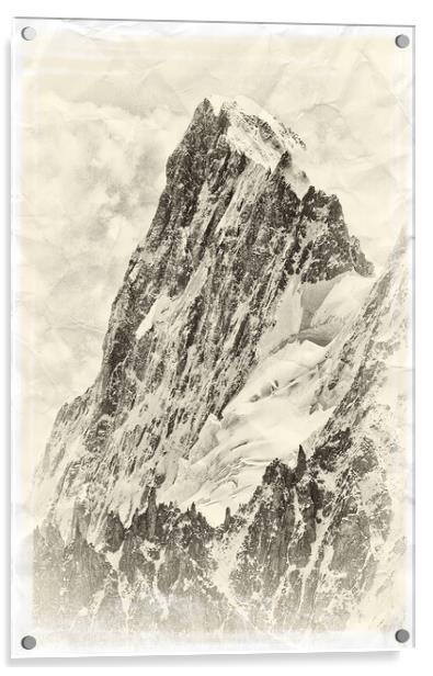 Les Grandes Jorasses Acrylic by Colin Woods