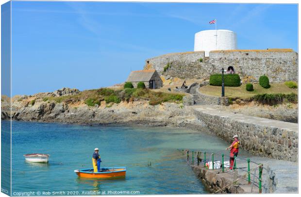 Fort Grey, Guernsey Canvas Print by Rob Smith