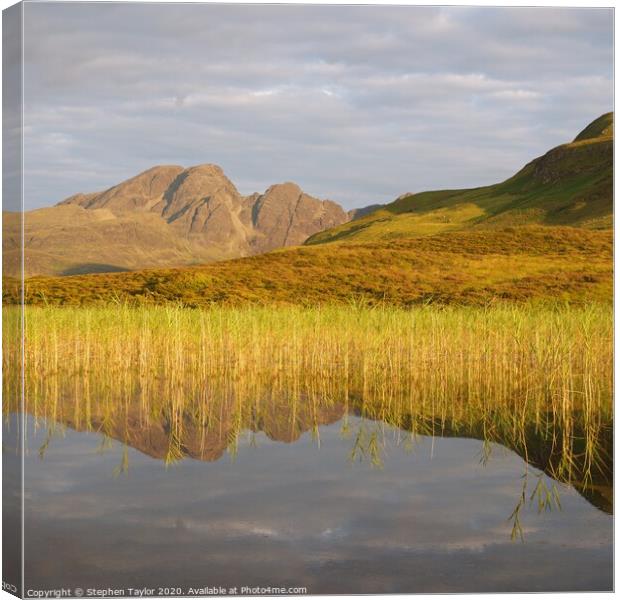 Blaven reflected Canvas Print by Stephen Taylor